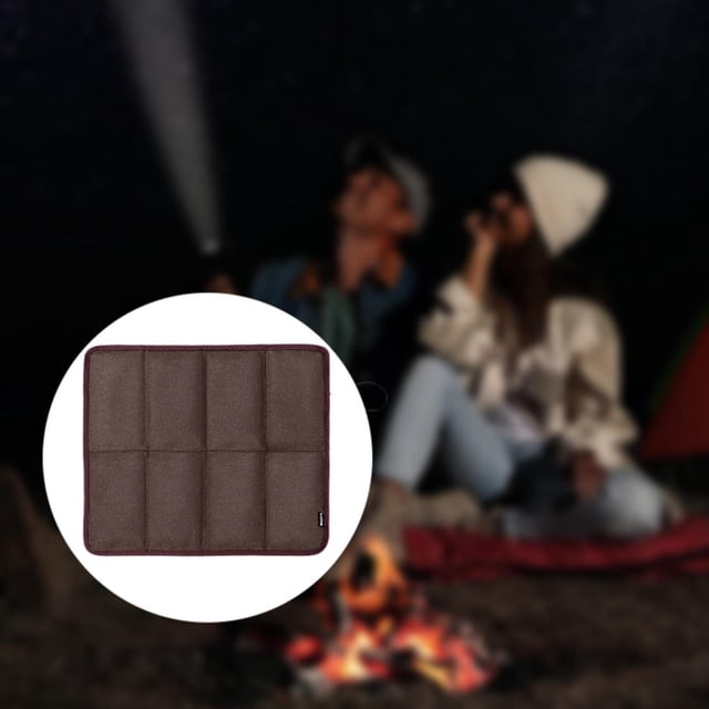 DYNWAVECA Tapis de Camping Pliant Compact Coussin Extérieur pour Activités Randonnée Terrain de Jeu Marron
