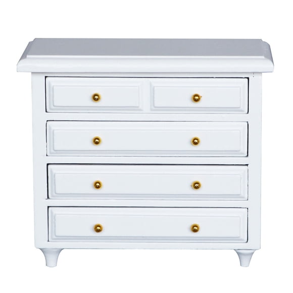SHISUYAN 1PC Mini House Drawer Cabinet Micro Living Room Scene Drawer Cabinet (White)