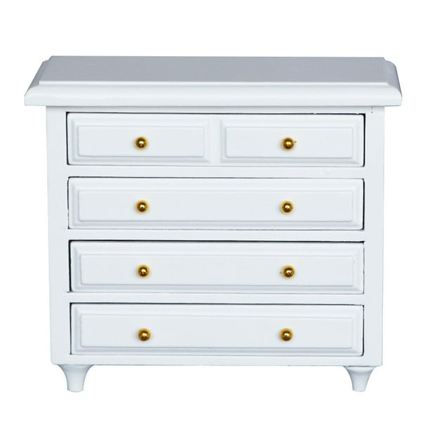 FELTECHELECTR Mini mueble con cajones para sala de estar (blanco)