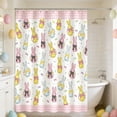thumbnail image 3 of Bath Clearnace! YZEGDCH Easter Shower Curtain, Bunny Curtain for Bathroom, 72 W x72 H Inch Waterproof Polyester Fabric with Hooks, Easter Gifts for Ki*ds Women Men, 3 of 6
