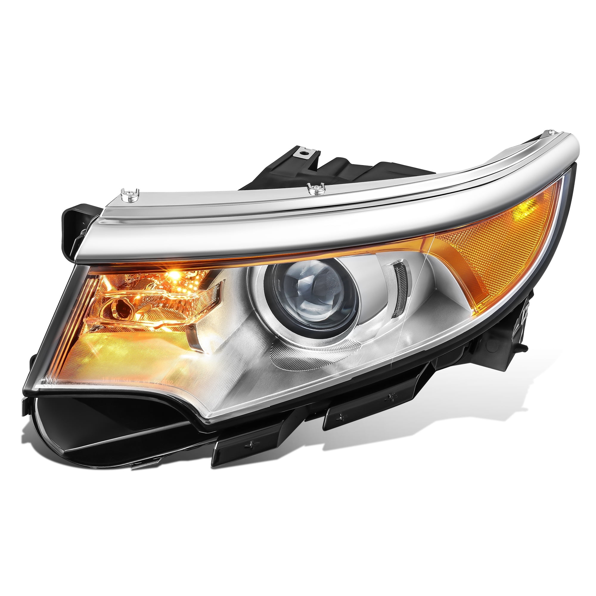 Speed Daddy OE Style Left Driver Side Headlight For 2007-2010 Ford Edge - Chrome/Amber