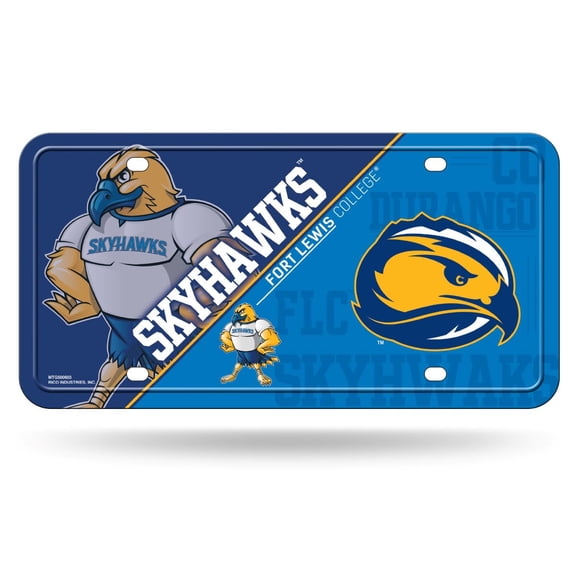 Fort Lewis Skyhawks Metal Tag License Plate University of