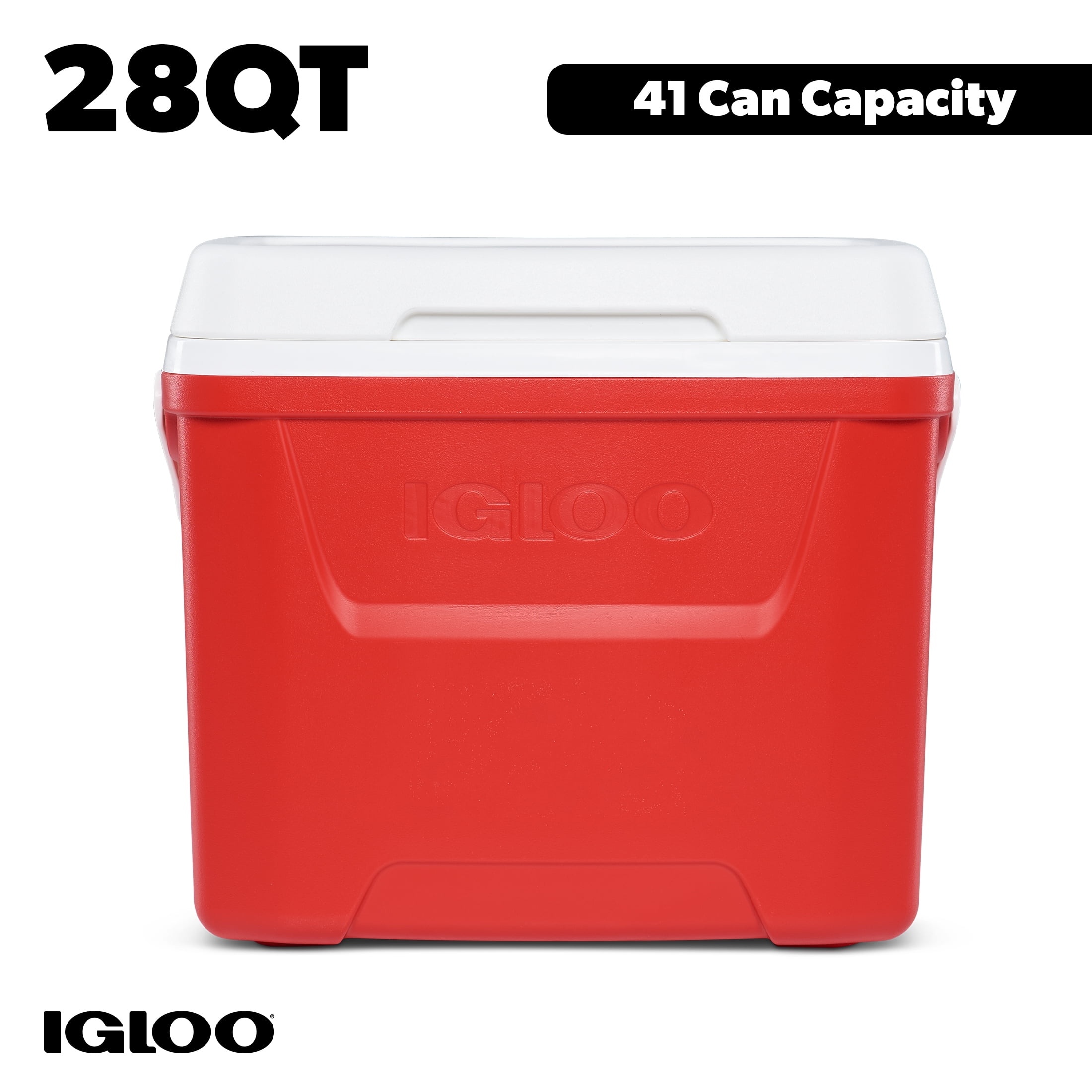 Igloo 28 QT Laguna Ice Chest Cooler, Red, 1 Count and Freez Pak Small Ice Pack, 1 Count