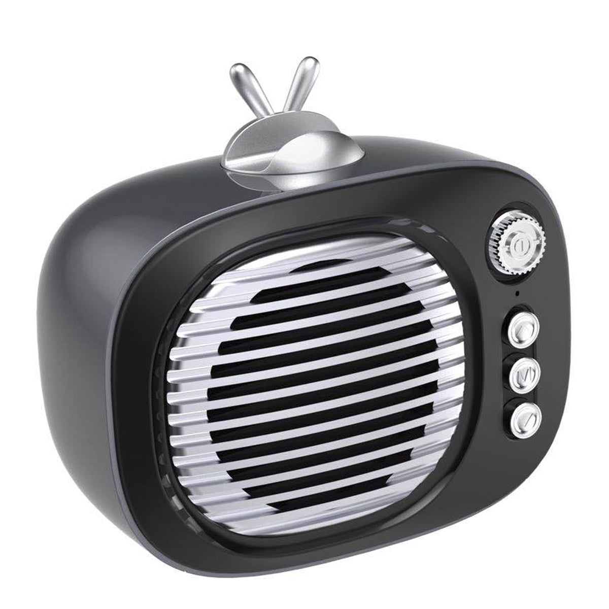 Zunammy 80s Radio Style Retro Vintage Mini Bluetooth Speaker | Small and Easy to Carry - Black
