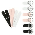 thumbnail image 3 of 6 Pcs Heart-Shaped Buckles for Drawstrings, Checked Skirt Ratchet Belt Toggles, Women's Unbranded Accessories, 3 of 8