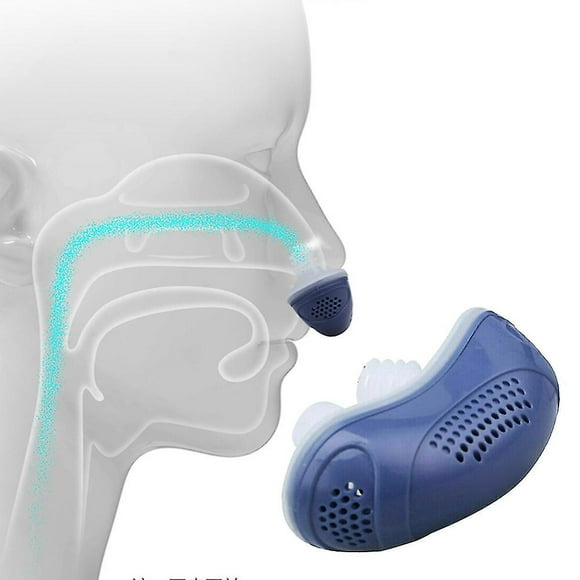 Jinsinto Micro Electric Cpap Noise Anti-snoring Device Sleep Apnea Stop Snore Aid Stopper Blue