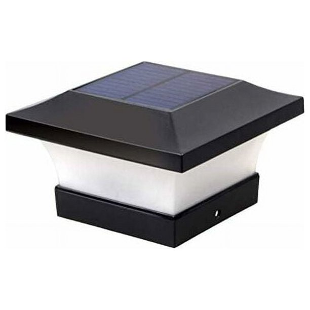 Luces solares de poste solar, lámpara de poste solar, lámpara de pilar solar, lámpara de columna impermeable para exteriores, lámpara solar LED para postes de madera, cubierta, patio, cerca