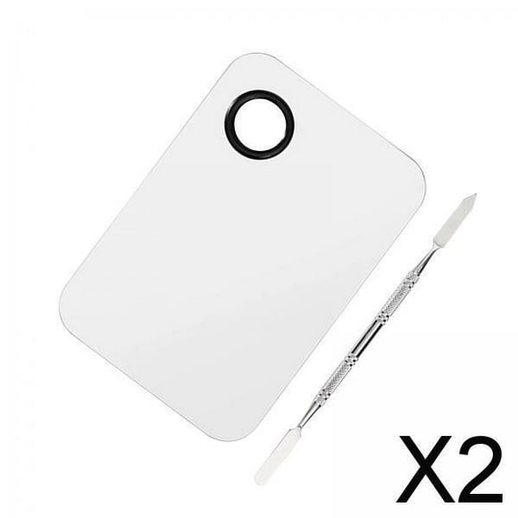 Paleta de mezcla cosmética Yinane Acero inoxidable 2 piezas