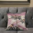 thumbnail image 7 of Hawaii Floral Oil Duo Indoor/Outdoor Pillow with Removable Cover in Gray Pink Cream26x26, 7 of 7
