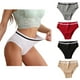 thumbnail image 3 of 5 piezas de ropa interior suave para mujer, bikini de cintura alta, tanga transpirable y elástica para mujer S, 3 of 9