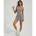 thumbnail image 4 of FITOP Womens Tennis Dress Sleeveless Wrap Skirt Athletic Dress with Built in Shorts Golf Dress Workout Rompers, 4 of 9