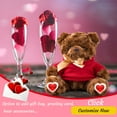 thumbnail image 6 of Teddy Bear Plush Toys Personalized Stuffed Bear Plush with Custom Photo Text as Personalized Gift for Girls Boys on Birthday Anniversary Christmas Day, 10 inch-Photo Text, 6 of 6