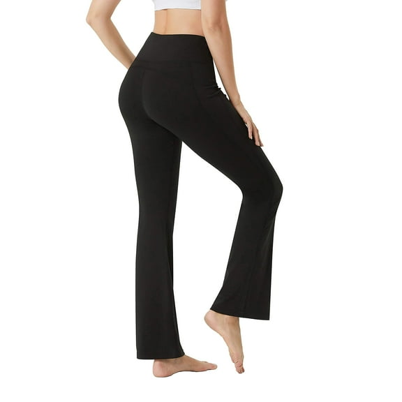 LNFINTDO Black Flare Leggings for Women High Waisted Bootcut Yoga Pants