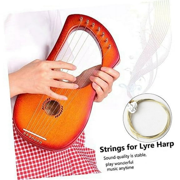 A Sets of 16 Lyre Harp Strings Replacement Metal String for