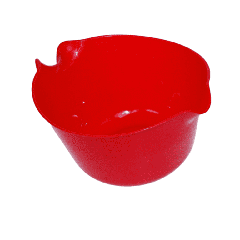Plastic Mixing Bowls Sets with Handles 2.5 Qt Large, Lightweight Pourable Mixing  Bowl Red and White Handle Pour Spout Cups Kitchen Cooking Baking  Supplies(Set of 2) 