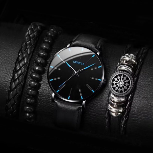 Relojes De Cuarzo De Negocios De Acero Inoxidable Geneva Simples Para Hombre
