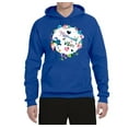 thumbnail image 2 of Wild Bobby, Mermaid Vibes Colorful Swimming Mermaids, Streetwear, Unisex Graphic Hoodie Sweatshirt, Royal, Large, 2 of 3