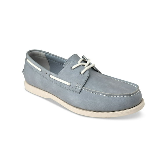 CLUBROOM Womens Light Blue Moc Toe Padded Elliot Round Toe Lace-Up Boat Shoes 9 M