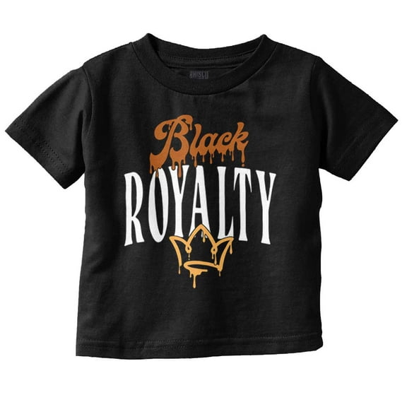 Black Royalty Graffiti Paint Drip Toddler Boy Girl T Shirt Infant Toddler Brisco Brands 6M