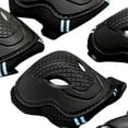 thumbnail image 4 of 6 piezas patinaje al aire libre protector de mano codo conjuntos ciclismo bicicleta M M negro y azul kusrkot Protector de patinaje al aire libre, 4 of 7