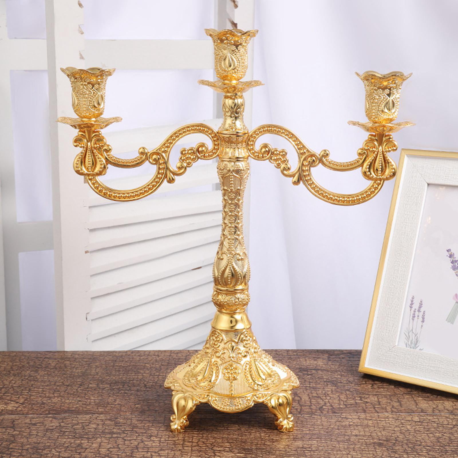 European Candelabra Candle Holder Candlestick Ornaments Metal Luxury