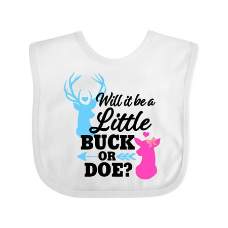 

Inktastic Gender Reveal Will It Be a Little Buck or Doe Gift Baby Girl Bib