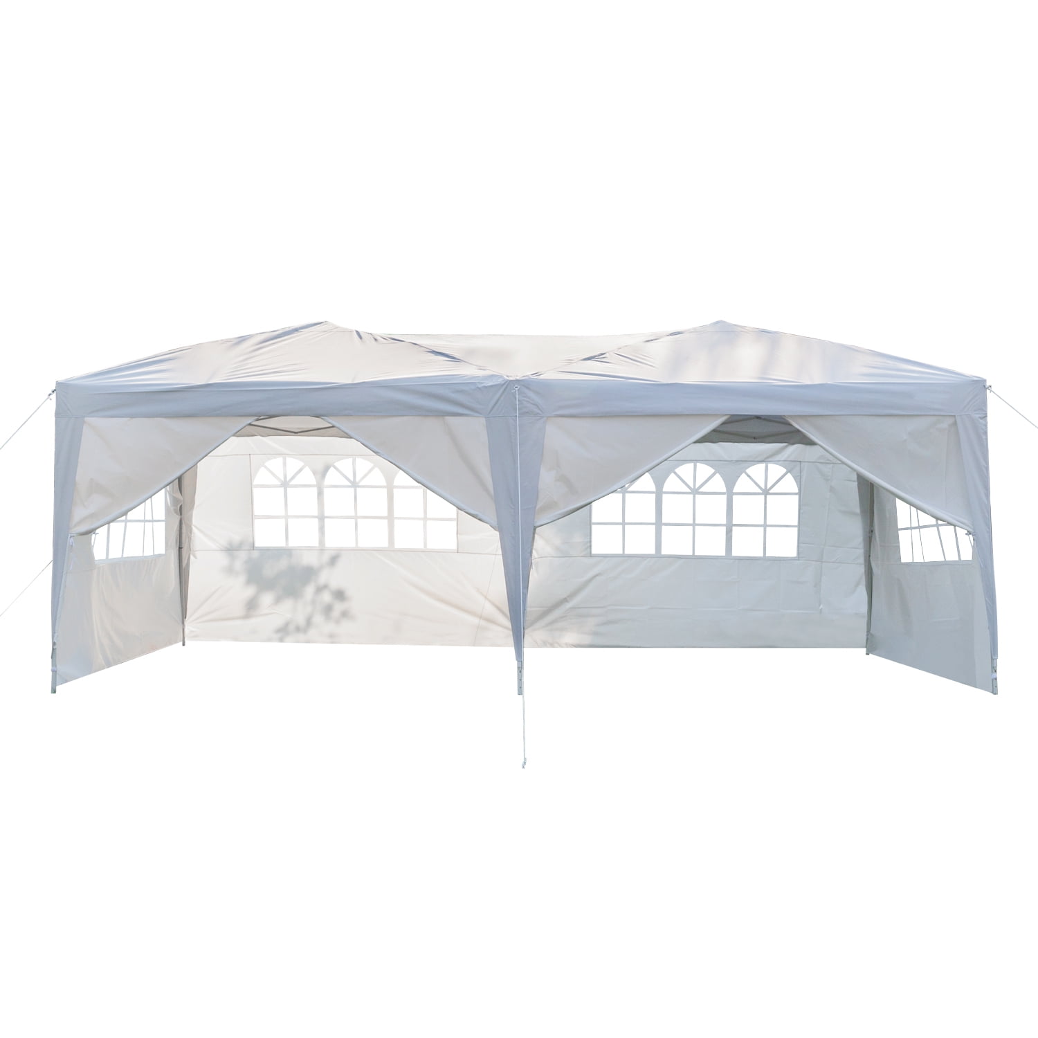 Kadyn Outdoor Gazebo Canopy, 10' x 20' practical waterproof folding tent with four-window, Wedding Party Tent for Outside, White Kadyn Outdoor Gazebo Canopy, 10' x 20' practical waterproof folding tent with four-window, Wedding Party Tent for Outside, White