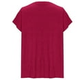 thumbnail image 6 of Youyipin Womens Tops Casual Oversized Short Sleeve Solid Color Loose Texture Knit Tunic Tops Blouses Plus Size Tops for Women, 6 of 8