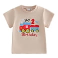 thumbnail image 1 of Akiihool T-Shirts Unis pour Garçons T-Shirts à Manches Courtes pour Garçons T-Shirts d'Été à Col Rond pour Enfants T-Shirts Décontractés Basiques en Coton Hauts Unis (Violet Pâle, 1-2 Ans), 1 of 4