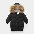 thumbnail image 2 of Ruyang Girls Padded Puffer Coat Boys Furry Hooded Camouflage Parka Coats Long Down Quilted Jackets Warm Zip Up Outwear, 2 of 4