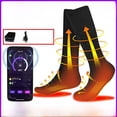 thumbnail image 2 of Calcetines calefactores inteligentes con aplicación, control remoto por teléfono móvil, calcetines calefactores de tubo largo, calcetines calefactores con carga USB, 2 of 2