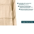 thumbnail image 2 of PAVILIA Beige Cream Fleece Wearable Blanket with Sleeves for Adults Women Men, Soft Warm Full Body Wrap Throw, Sweatshirt Pocket, Cozy Pullover Robe Blanket with Arm, Gifts for Christmas Mom Wife, 2 of 7
