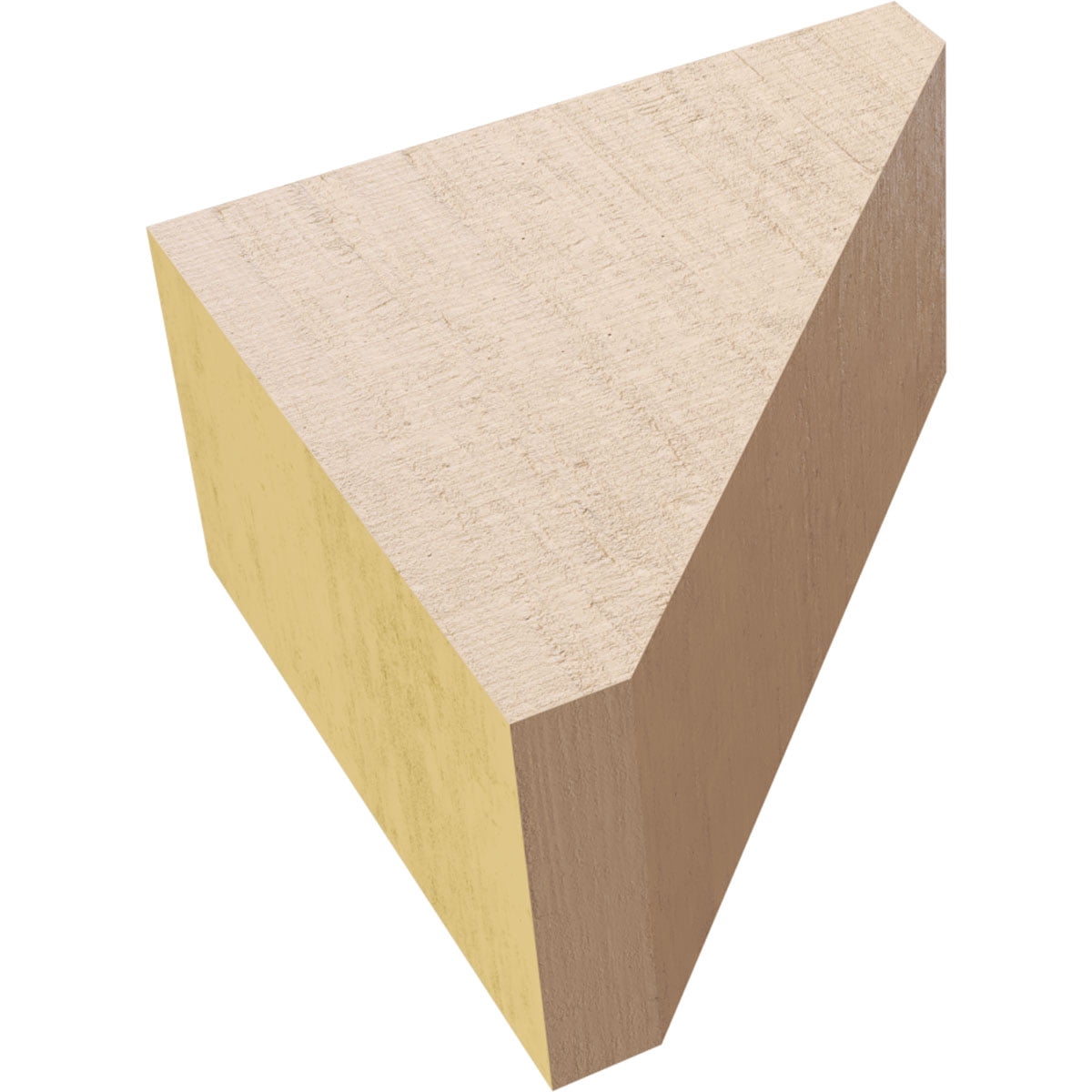 2"W x 4"D x 4"H Classic Concord Rough Cedar Woodgrain TimberThane Corbel, Primed Tan