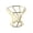 Gold, variant on Geometric Steel Makeup Sponge Holder and Air Cushion Shelf with Rust-Resistant Coating for Vanity Rose Gold