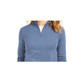 thumbnail image 2 of Karen Scott Women's Cotton Half-Zip Mock-Neck Top Blue Size XX-Large, 2 of 3