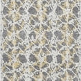 thumbnail image 3 of HomeRoots 676648 8 x 10 ft. Gray Gold & Ivory Abstract Transitional Washable Machine Made Rectangle Area Rug with UV Protection, 3 of 9