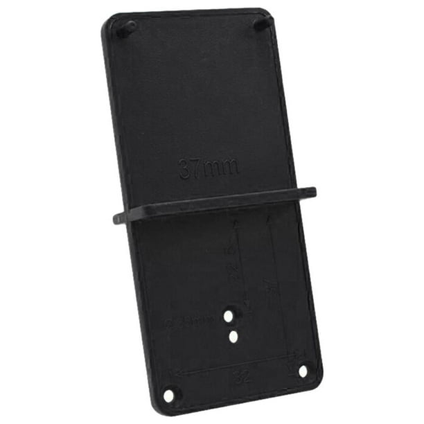 Plantilla de plantilla para orificio de , accesorios, herramienta útil, herramienta de carpintería, tamaño 8,5x4x2,2 cm, plantilla de guías de Negro