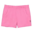 thumbnail image 2 of Made in USA Girls Soft Cotton UPF 50+ Jersey Pocket Shorts | Medium Pink, 2 of 6