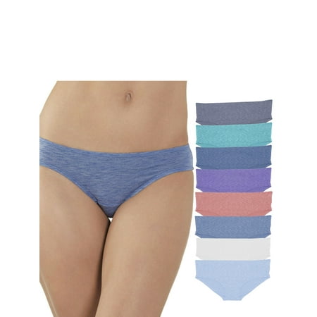 Fruit Of The Loom (8 Pack) Women’s Microfiber Underwear Bikini Panties Dream Flex Tag Free Underwear (Best Friend Tag Bikini)