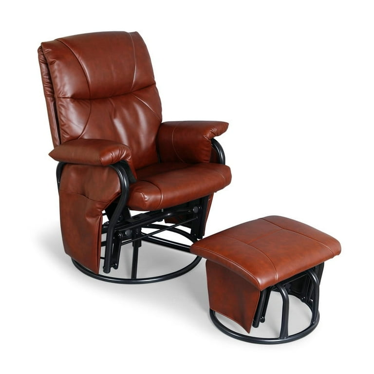 LOGOS LIFE ROLLINGCHAIR （BROWN） LAZZO-Leather-Glider-Chairs-