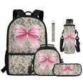 thumbnail image 2 of Bulopur Camo Pink Bow Kids Backpack Set 5 Pcs Soft Book Bag with Lunch Bag, Pencil Case, Water Bottle Cover and Wrist Strap for Country Girly Girls Ages 6-12, 2 of 8