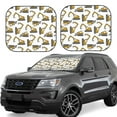 thumbnail image 6 of Kdxio Funny Excavator Print 2-Piece Sun Shade Front Windshield - Foldable Car Front Window Sunshades for Most Sedans SUV Truck, 6 of 6