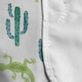 thumbnail image 4 of Exotic Microwave Oven Cover, Watercolor Pattern of Lizards and Cacti, Water Resistant Organizer with Pockets for Kitchen, 36" x 12", Sea Blue Lime Green, by Ambesonne, 4 of 4