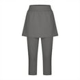 thumbnail image 7 of Pitauce Skirted Leggings for Women UPF 50+ Tennis Golf Skorts Capris Gym Yoga Capri Legging with Skirts S-2XL, 7 of 7
