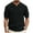 Black, variant on Mens Polo Shirts V-Neck Knit Polo Textured Summer Shirts Beige XXL(XXL)