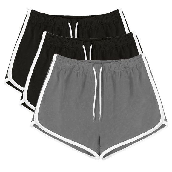 Workout Shorts Women, 3PC Women Casual Summer Sports Shorts Workout Yoga Shorts Active Shorts