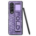 thumbnail image 2 of Nalacover for Samsung Galaxy Z Fold4 Slim PU Leather Case with S Pen Holder Wristband Strap, Rugged PC Shockproof Anti-Scratches Protective Phone Cover for Samsung Galaxy Z Fold4,Purple, 2 of 9