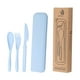 thumbnail image 5 of Juego de cubiertos compacto con estuche de transporte para actividades al aire libre y reuniones familiares Azul, 5 of 8