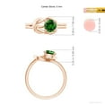 thumbnail image 5 of ANGARA Solitaire Lab Grown Emerald Infinity Knot Engagement Ring for Women in 14K Rose Gold (Size-5mm) | May Birthstone, Birthday, Anniversary, Jewelry Gift for Women | Lab-Grown Emerald Ring, 5 of 8