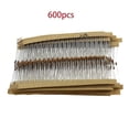 thumbnail image 2 of Resistencias 300 uds/600 Uds 1k 10k 100k 220ohm 1m 30 tipos Set 1/6w Paquete de resistencias-AM, 2 of 5